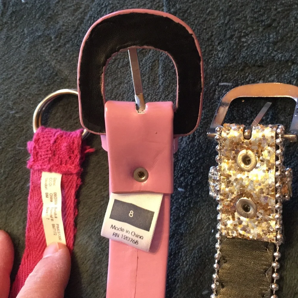 3 belts Size 7/8